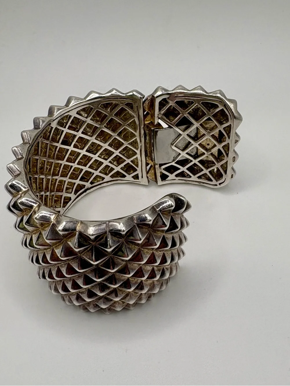 Stephen Webster Superstud Wide Solid 925 Sterling Silver Black Rhodium Cuff 127g